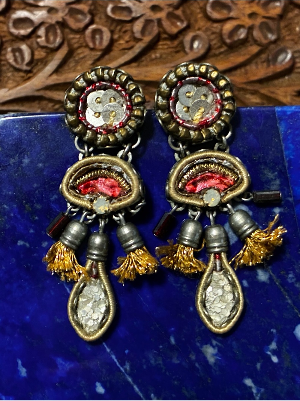 Artisan made dangle earrings